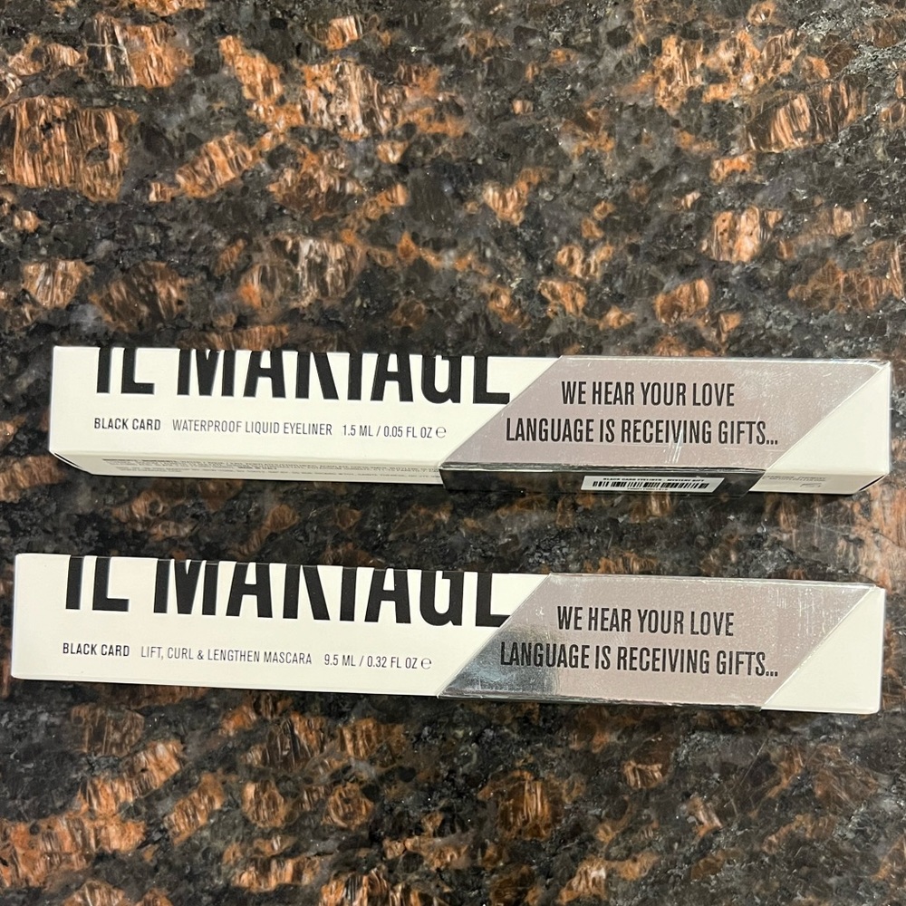 Il Makiage mascara and black liquid eyeliner. New in package, unopened